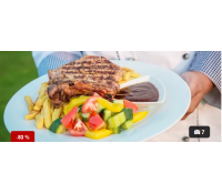 Dva pořádné steaky s pepřovou omáčkou,hranolky.... | Slevomat