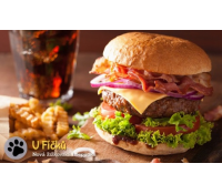 2x mega burger + 200 g hranolků a česnekový dip | Pepa