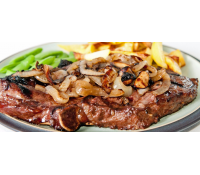 300g steak z krkovičky s přílohou | Slevomat
