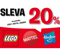 Sleva 20% na Lego, Mattel a Hasbro | Pompo