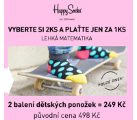 1+1 zdarma na dětské Happy Socks | Urbanlux