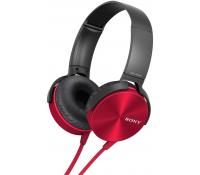 Sluchátka Sony MDR-XB450AP, červené | Rozbaleno