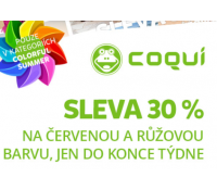 Sleva 30% na vše červené a růžové - Coqui | Coqui.cz