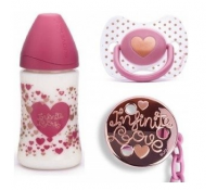 Dárkový set Suavinex - láhev 270ml, dudlík, klip | Babiez.cz