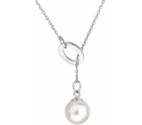 Stříbrný náhrdelník s bílou perlou | Alza