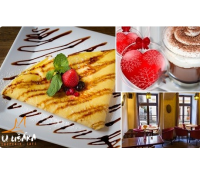Crepes s jahodami káva a víno pro DVA | Slevy.cz
